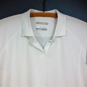 Womans Columbia PFG Omni Cool White Polo Shirt - M